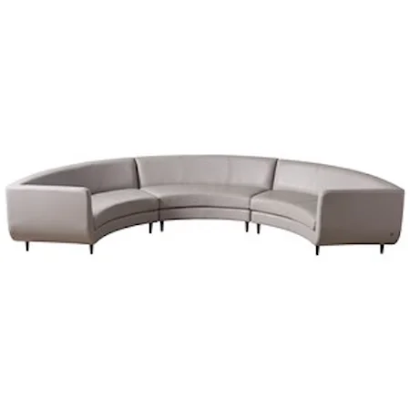 Contemporary 6-Seat Curved Sectional Sofa